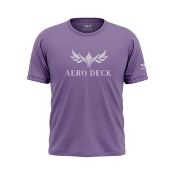 Aero Deck Cotton Jersey Brown Color Graphic T-Shirt AERODECK APPARELS