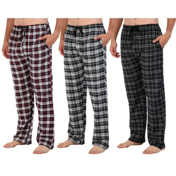 Men's Plaid Trousers Pajama Trio Set AERODECK APPARELS