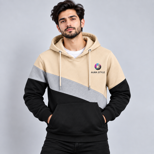 Aura Style Eclipse Wave Colorblock Hoodie (Code # AD-08) AERODECK APPARELS