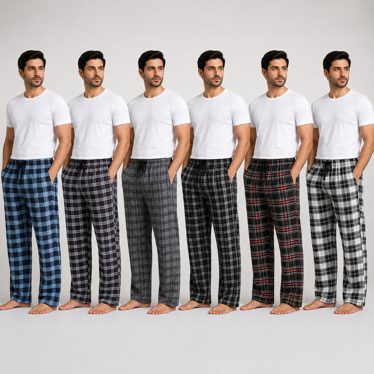 Men's Premium Plaid Pajama Trousers Multi-Pack AERODECK APPARELS