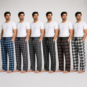 Men's Premium Plaid Pajama Trousers Multi-Pack AERODECK APPARELS