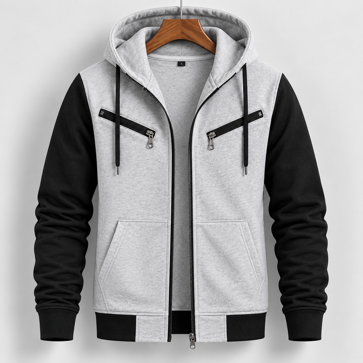 AeroDeck Crimson Shadow Utility Zip Hoodie (Code # AD-20) AERODECK APPARELS