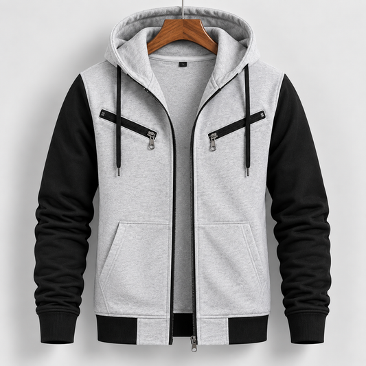 AeroDeck Crimson Shadow Utility Zip Hoodie (Code # AD-20) AERODECK APPARELS