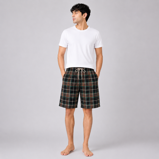 Aerodeck Men's Premium Checkered Cotton Casual Boxer Short AERODECK APPARELS