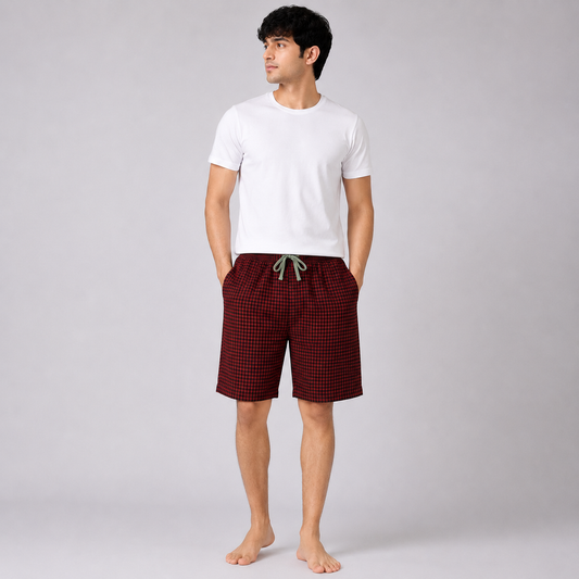 Aerodeck Men's Premium Checkered Cotton Casual Boxer Short AERODECK APPARELS