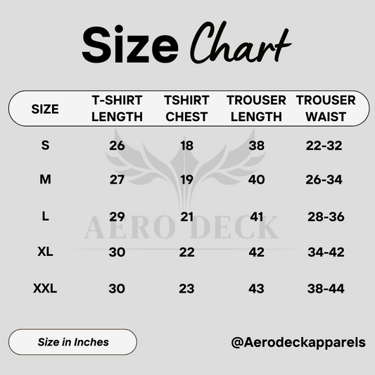 Aero Deck Cotton Jersey Blue T-Shirt, Black Terry Short & Black Terry Trouser