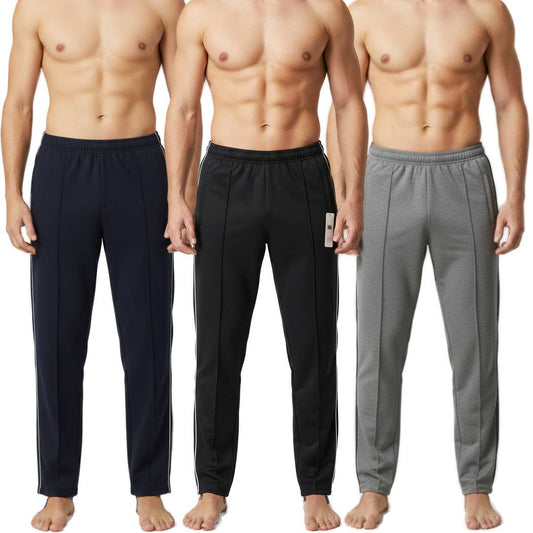 Pack of 3 Aero Deck Black, Blue and Grey Color Urban Leisure Terry Pant Trousers AERODECK APPARELS