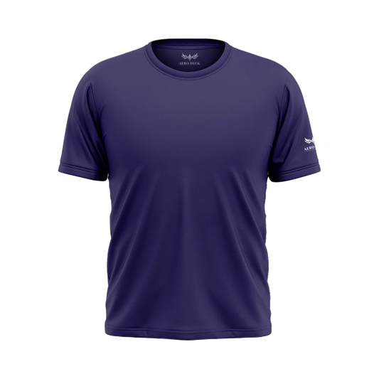 Aero Deck Cotton Jersey Signature Studio Crew Deep Indigo Color Graphic T-Shirt AERODECK APPARELS