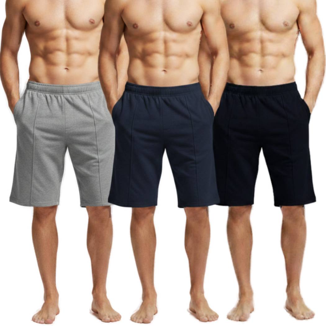 Pack of 3 Aero Deck Black, Blue and Grey Color Urban Leisure Terry Shorts AERODECK APPARELS