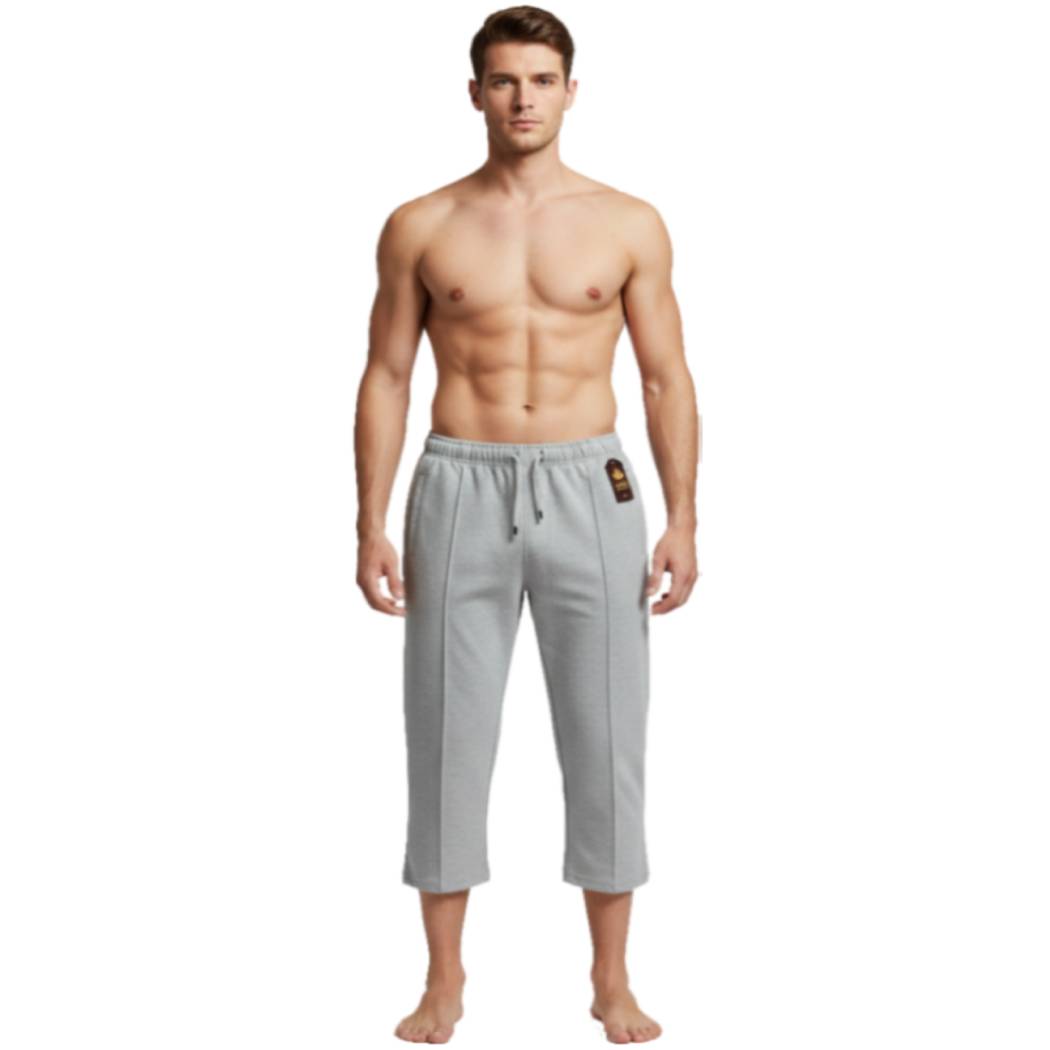 Aero Deck Grey Color Urban Leisure Terry 3-Quarter Short AERODECK APPARELS