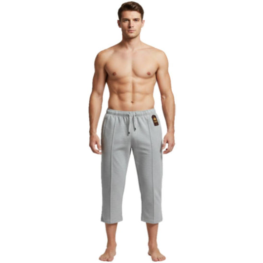 Aero Deck Grey Color Urban Leisure Terry 3-Quarter Short AERODECK APPARELS