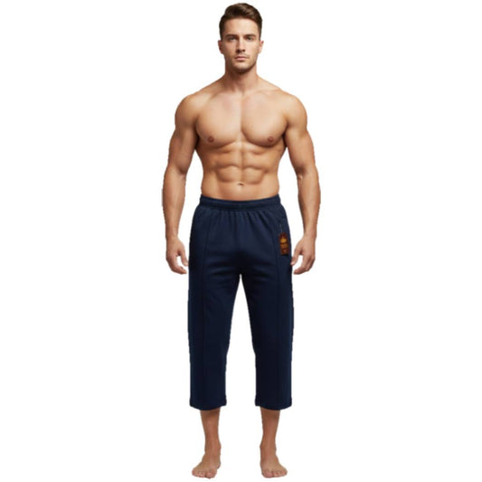 Aero Deck Blue Color Urban Leisure Terry 3-Quarter Short AERODECK APPARELS