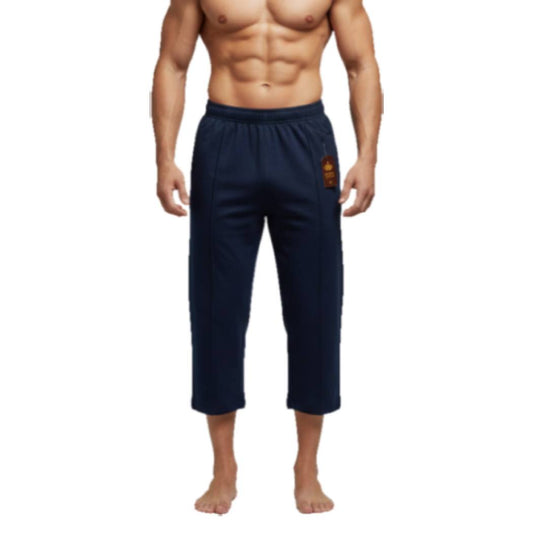 Aero Deck Blue Color Urban Leisure Terry 3-Quarter Short AERODECK APPARELS