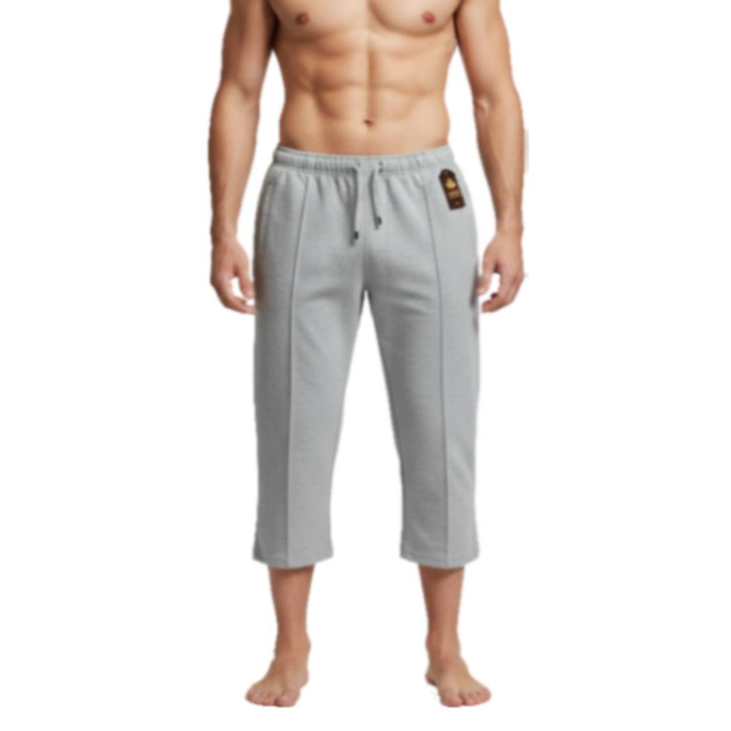 Aero Deck Grey Color Urban Leisure Terry 3-Quarter Short AERODECK APPARELS