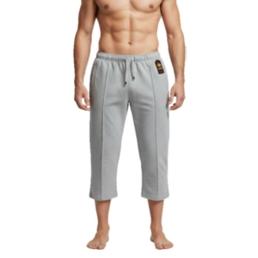 Aero Deck Grey Color Urban Leisure Terry 3-Quarter Short AERODECK APPARELS