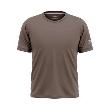 Aero Deck Cotton Jersey Signature Studio Crew Brown Color T-Shirt AERODECK APPARELS