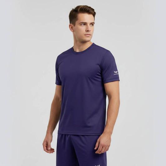 Aero Deck Cotton Jersey Signature Studio Crew Blue Color T-Shirt AERODECK APPARELS