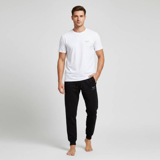 AeroDeck Essential Performance White Color T-Shirt & Black Color Jogger Trouser Set AERODECK APPARELS