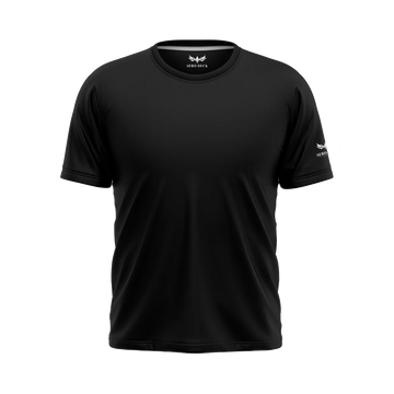 Aero Deck Cotton Jersey Signature Studio Crew Black Color Graphic T-Shirt AERODECK APPARELS