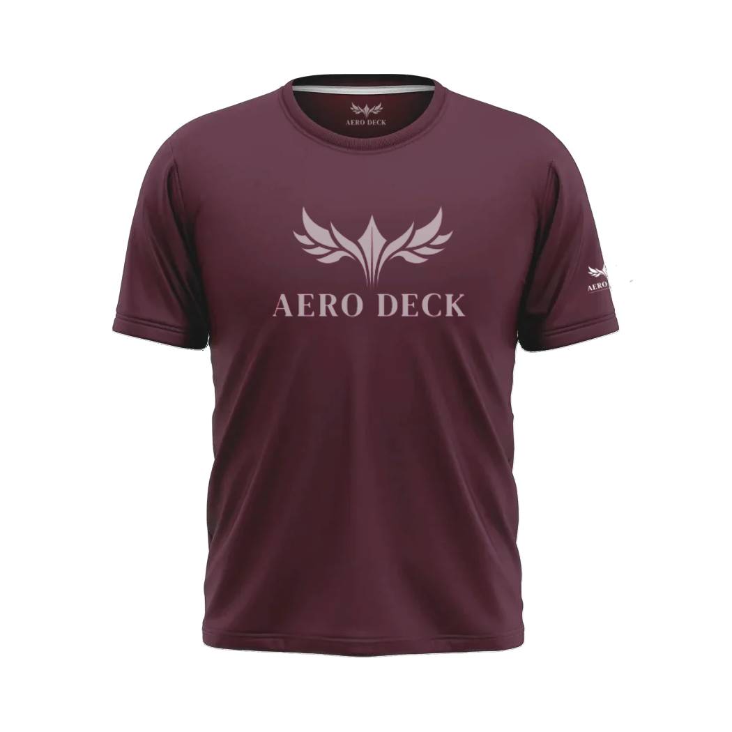 Aero Deck Cotton Jersey Beige Color Graphic T-Shirt AERODECK APPARELS