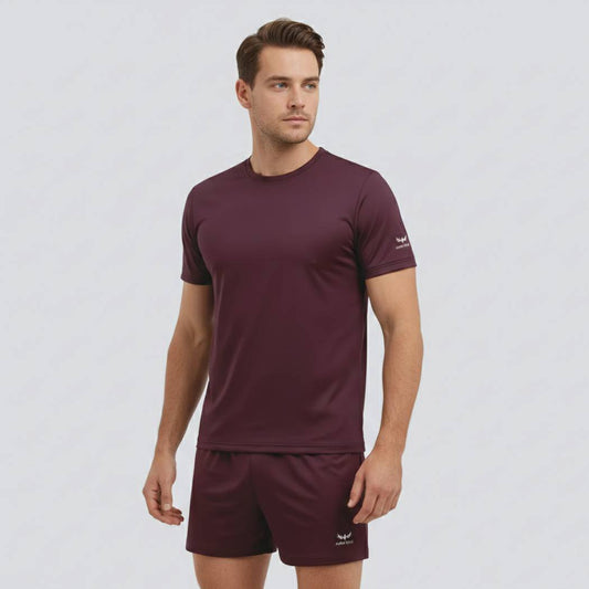 Aero Deck Cotton Jersey Signature Studio Crew Mauve Color T-Shirt AERODECK APPARELS