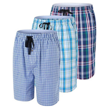 Pack of 3 Aerodeck Men's Cotton-Rich Mix Patterns Checkered Boxer Shorts AERODECK APPARELS