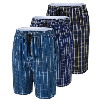 Pack of 3 Aerodeck Men's Cotton-Rich Mix Patterns Checkered Boxer Shorts AERODECK APPARELS