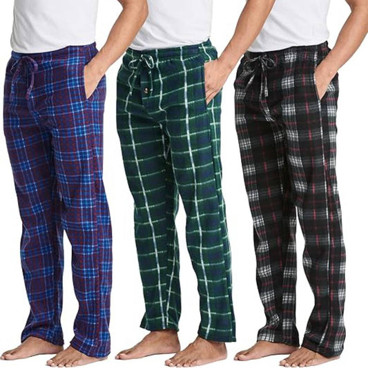 Men's Checkered Trousers Three-Piece Pajama Collection