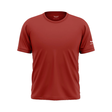 Aero Deck Cotton Jersey Signature Studio Crew Red Color Graphic T-Shirt AERODECK APPARELS