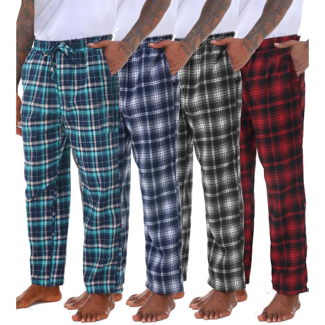 Pack of Four Checkered Lounge Pajama Pants for Men AERODECK APPARELS