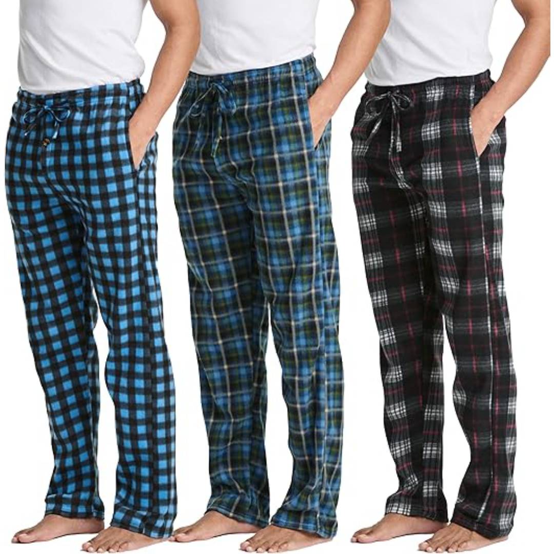 Triple Set Checkered Pajamas for Men AERODECK APPARELS