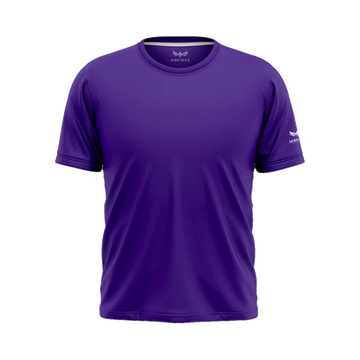 Aero Deck Cotton Jersey Signature Studio Crew Royal Purple Color Graphic T-Shirt AERODECK APPARELS