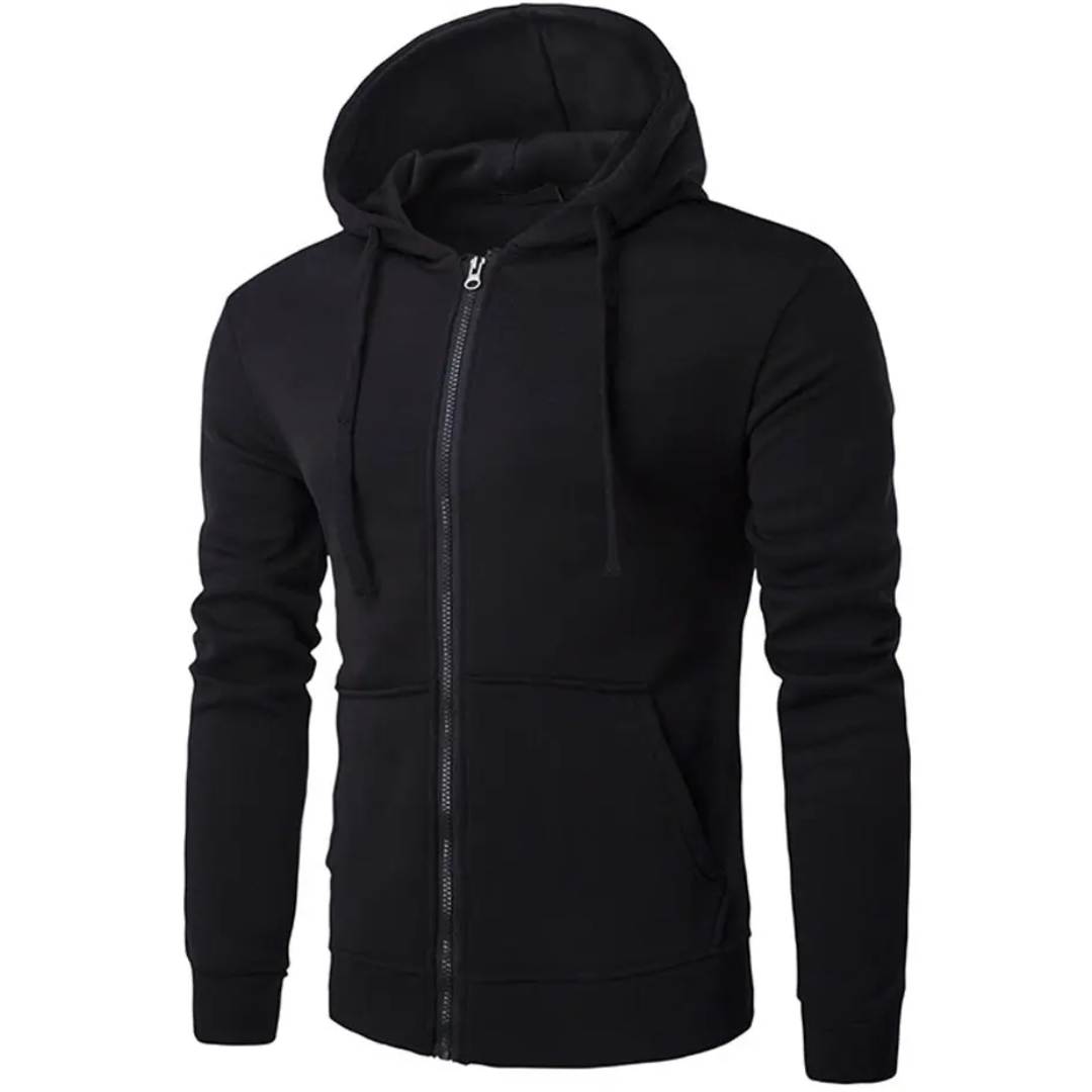 Black Pullover Zipper Hoodie AERODECK APPARELS