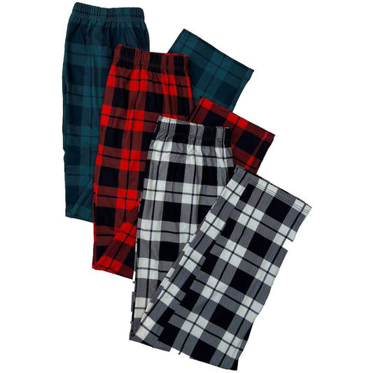Pack of Three Checkered Lounge Pajama Pants for Men AERODECK APPARELS