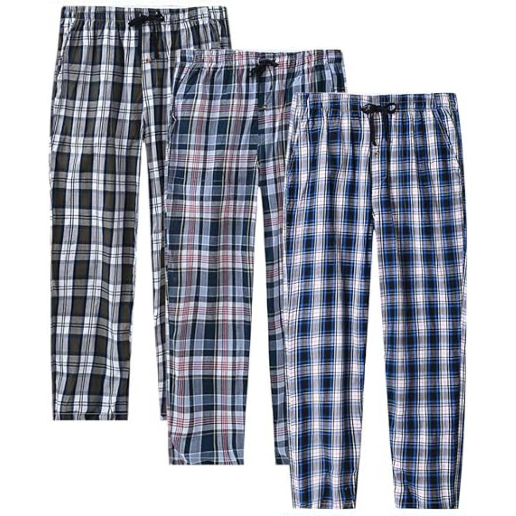 Pack of Three Checkered Lounge Pajama Pants for Men AERODECK APPARELS