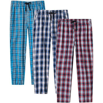 Pack of Three Checkered Lounge Pajama Pants for Men AERODECK APPARELS