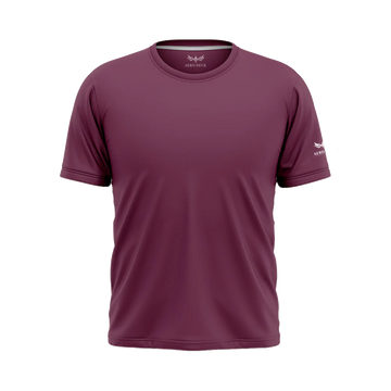 Aero Deck Cotton Jersey Signature Studio Crew Burgundy Color T-Shirt AERODECK APPARELS