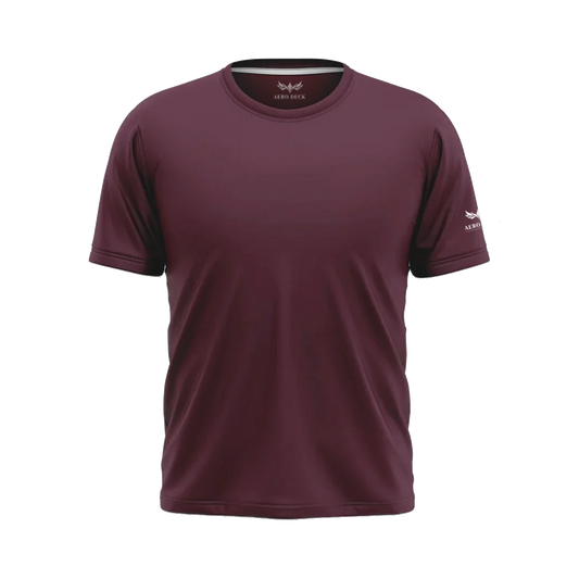 Aero Deck Cotton Jersey Signature Studio Crew Mauve Color T-Shirt AERODECK APPARELS