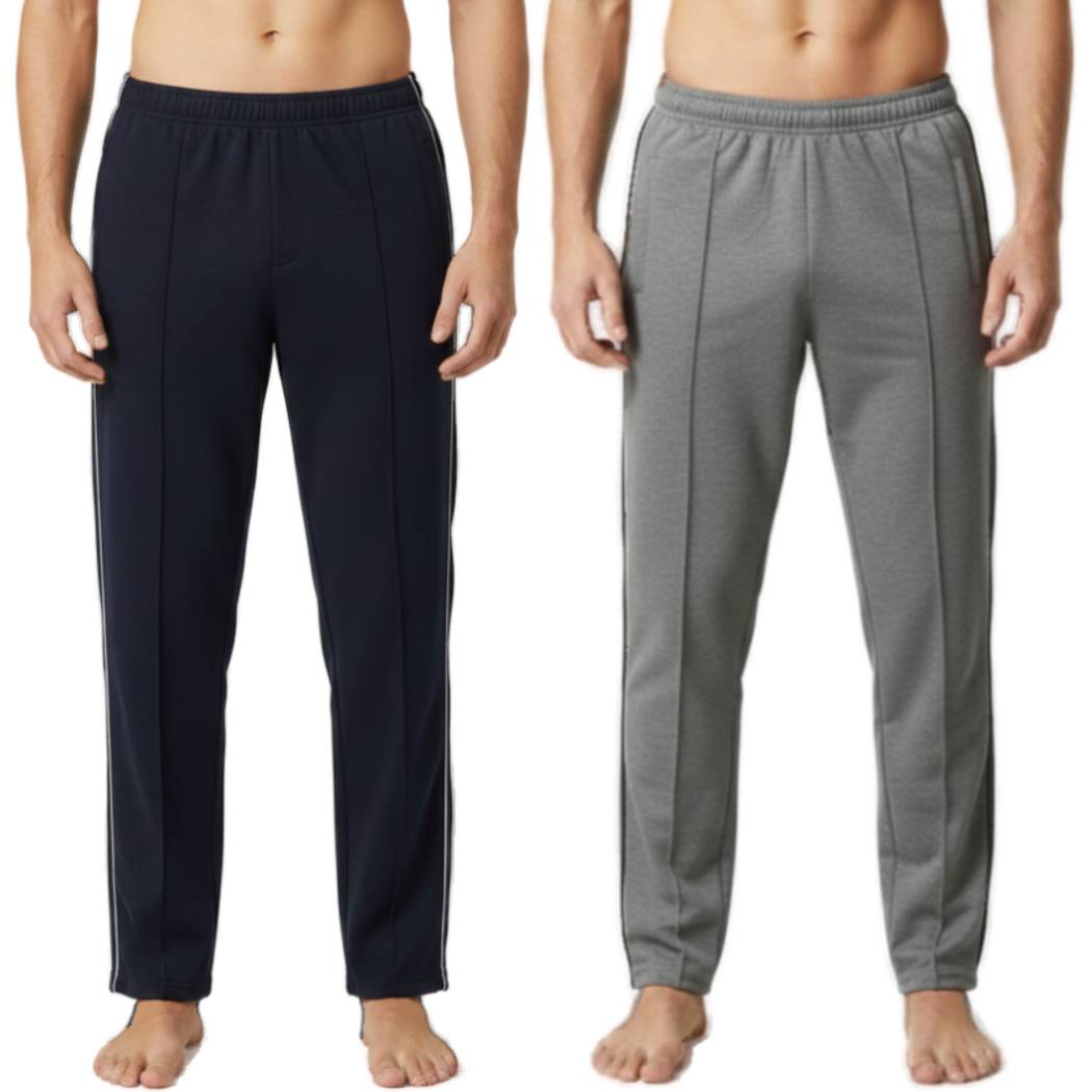 Pack of 2 Aero Deck Blue and Grey Color Urban Leisure Terry Pant Trousers AERODECK APPARELS