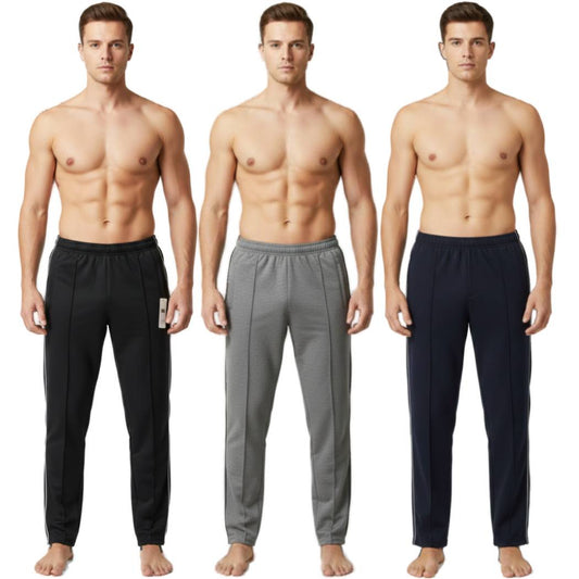Pack of 3 Aero Deck Black, Blue and Grey Color Urban Leisure Terry Pant Trousers AERODECK APPARELS