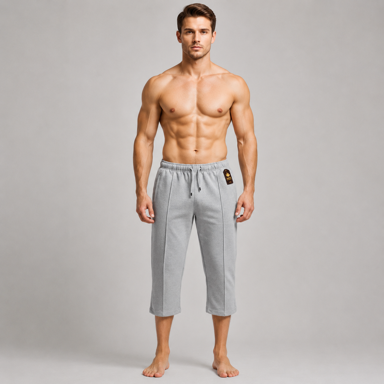 Pack of 3 Aero Deck Black, Grey and Blue Color Urban Leisure Terry 3-Quarter Short AERODECK APPARELS
