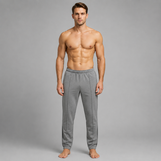 Aero Deck Grey Color Urban Leisure Terry Pant Trousers AERODECK APPARELS